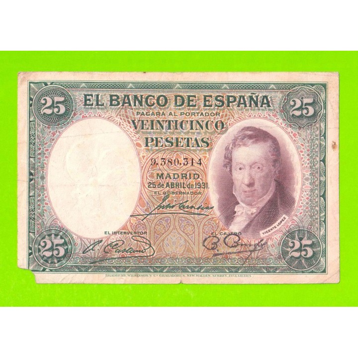 Испания - 25 песет - 1931