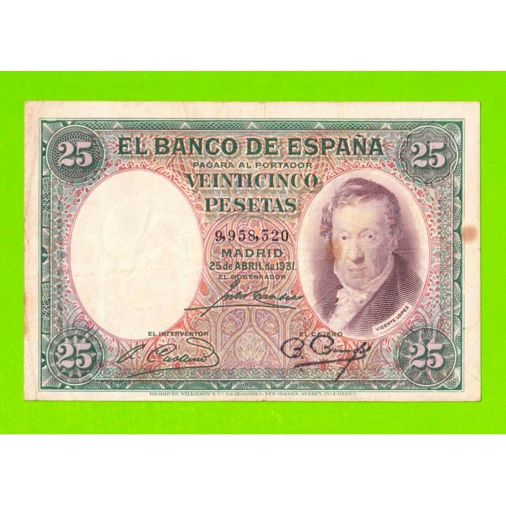 Испания - 25 песет - 1931
