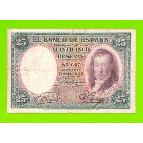 Испания - 25 песет - 1931