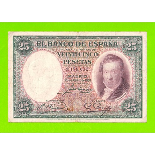 Испания - 25 песет - 1931