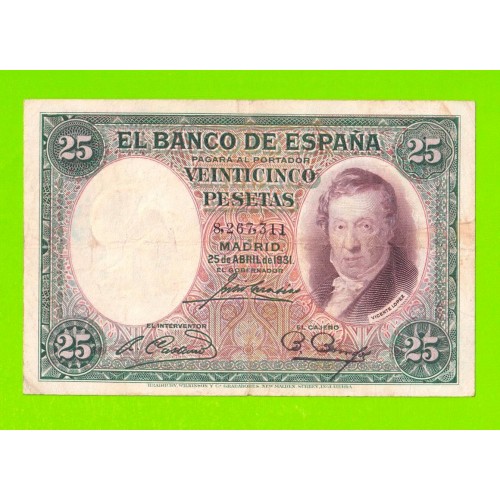 Испания - 25 песет - 1931