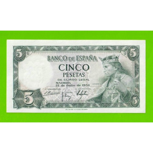 Испания - 5 песет - 1954 - UNC!!!