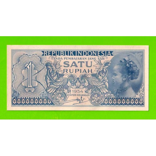 Индонезия - 1 рупия - 1954 - UNC!!!