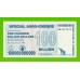 Зимбабве - 100000000000 / 100 миллиардов долларов - 2008 (AB) - UNC!!!