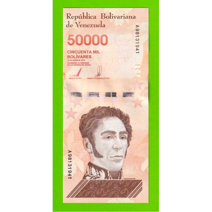Венесуэла - 50000 боливаров - 2019 (A) - UNC!!!