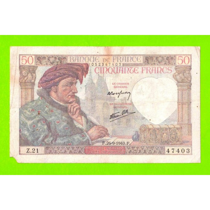 Франция - 50 франков - 1940