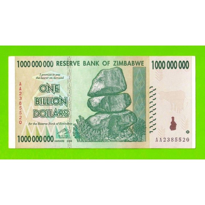 Зимбабве - 1000000000 / 1 миллиард долларов - 2008 (AA)