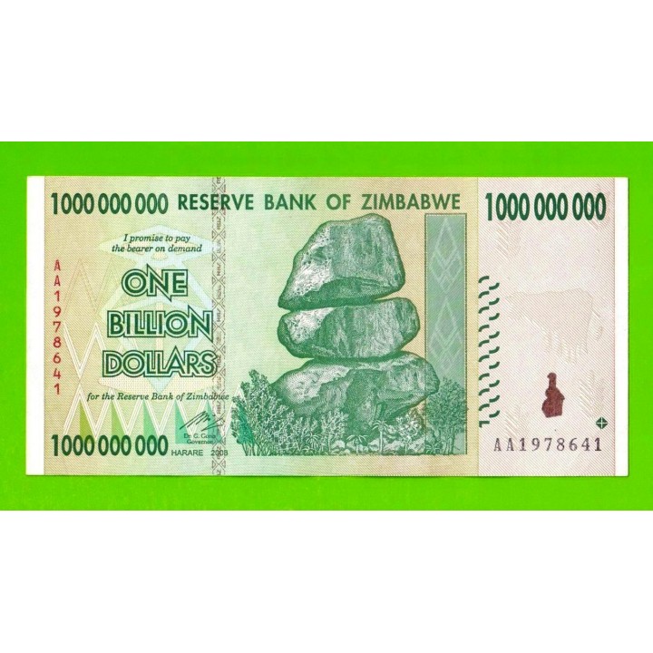 Зимбабве - 1000000000 / 1 миллиард долларов - 2008 (AA)