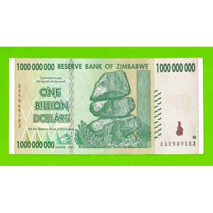Зимбабве - 1000000000 / 1 миллиард долларов - 2008 (AA)