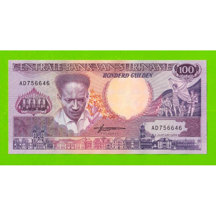 Суринам - 100 гульденов - 1988 (AD) - UNC!!!