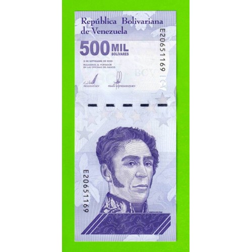 Венесуэла - 500000 боливаров - 2020 (E) - UNC!!!