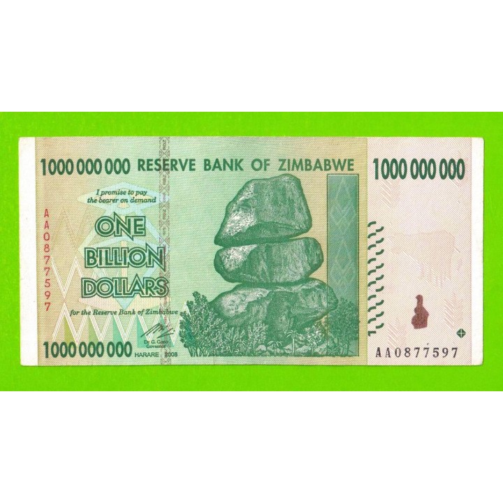 Зимбабве - 1000000000 / 1 миллиард долларов - 2008 (AA)