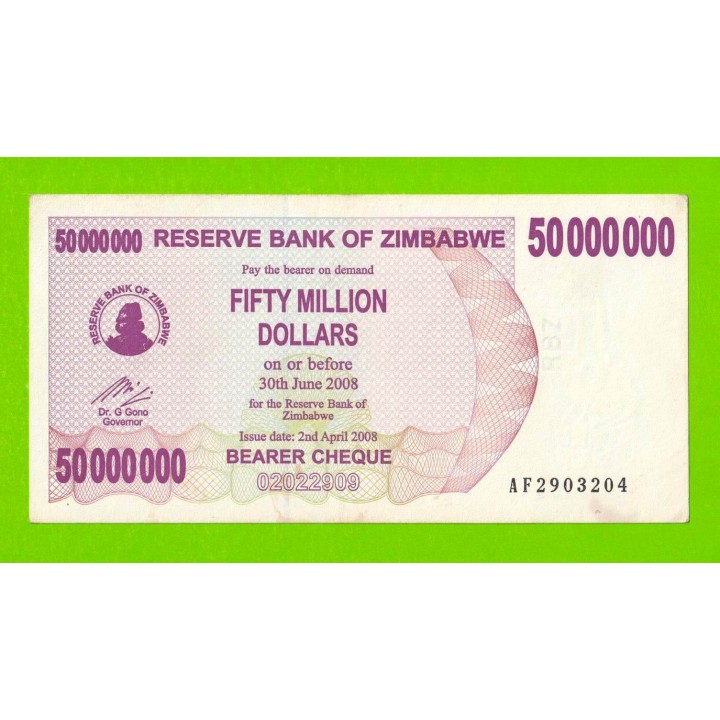 Зимбабве - 50000000 / 50 миллионов долларов - 2008 (AF)