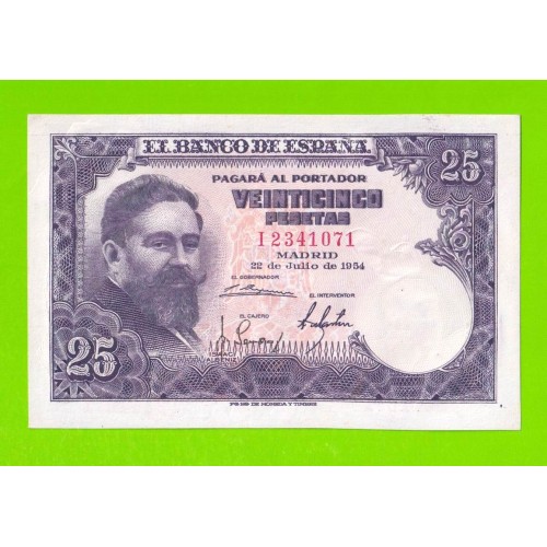 Испания - 25 песет - 1954 - XF++!!!