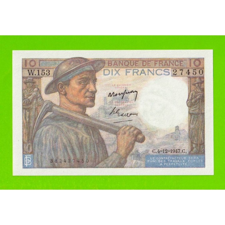 Франция - 10 франков - 1947 - UNC!!!