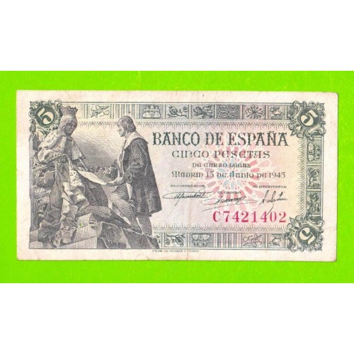 Испания - 5 песет - 1945 (серия C)