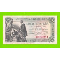 Испания - 5 песет - 1945 (серия J)