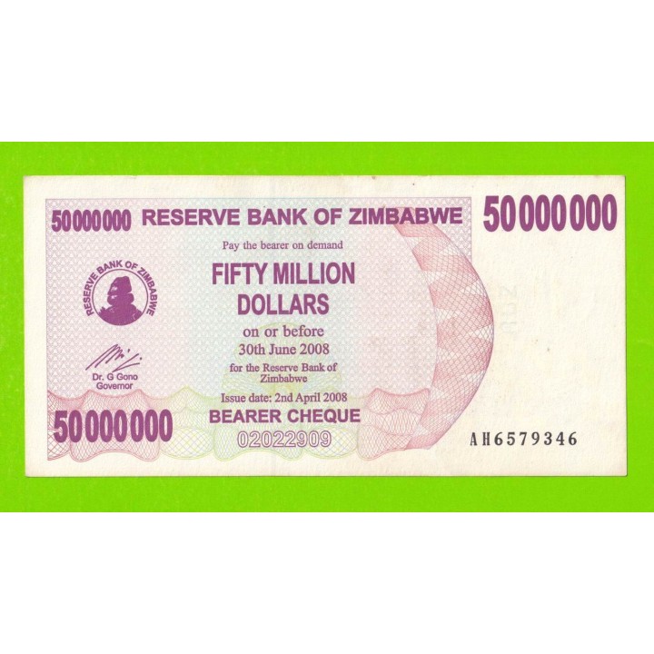 Зимбабве - 50000000 / 50 миллионов долларов - 2008 (AH)