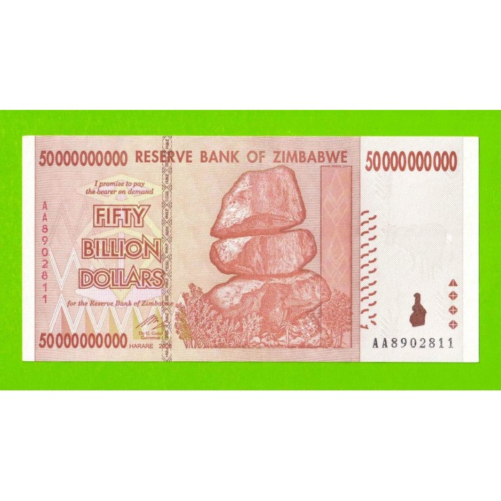 Зимбабве - 50000000000 / 50 миллиардов долларов - 2008 (AA) - VF