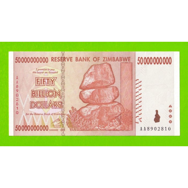 Зимбабве - 50000000000 / 50 миллиардов долларов - 2008 (AA) - VF