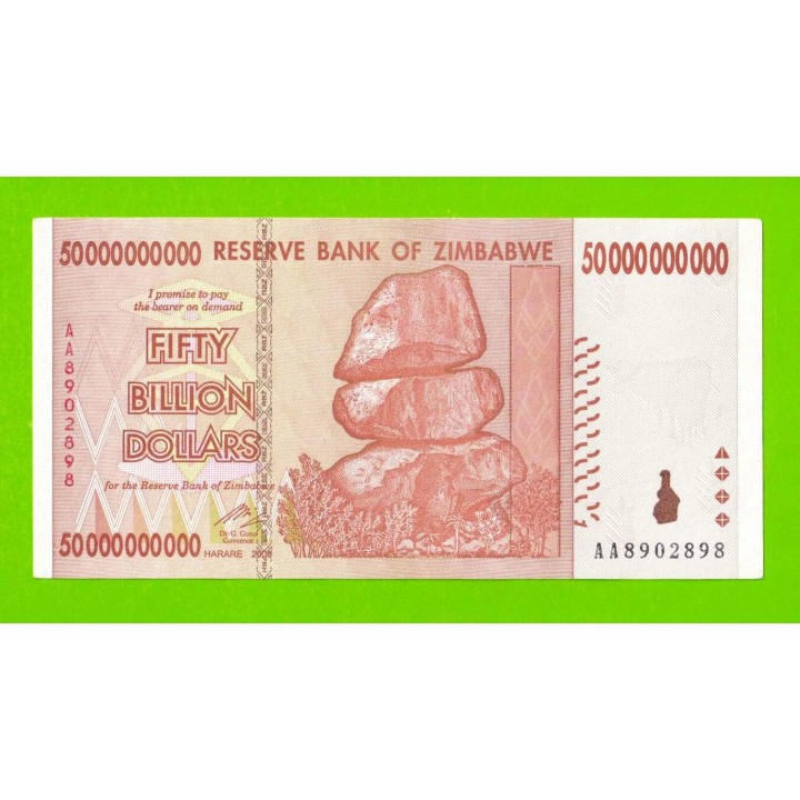 Зимбабве - 50000000000 / 50 миллиардов долларов - 2008 (AA) - VF