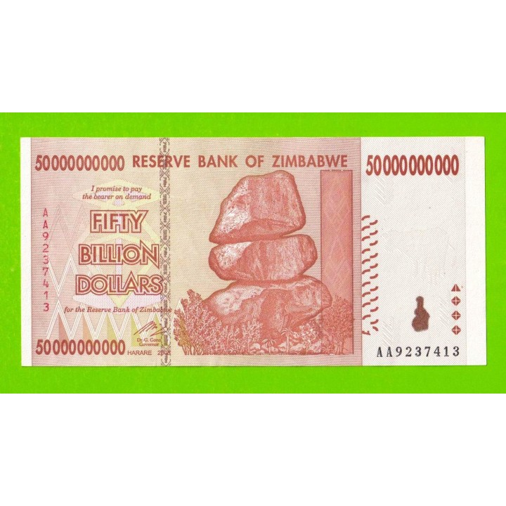 Зимбабве - 50000000000 / 50 миллиардов долларов - 2008 (AA) - VF