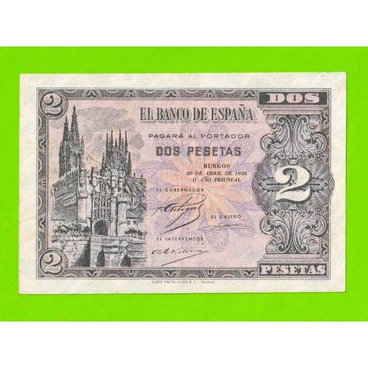 Испания - 2 песеты - 1938 (серия L)
