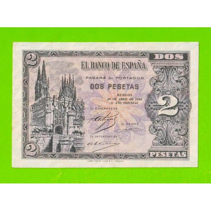 Испания - 2 песеты - 1938 (серия L)