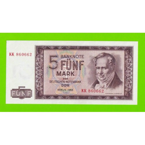 Германия (ГДР) - 5 марок - 1964 (KK) - UNC-!!!