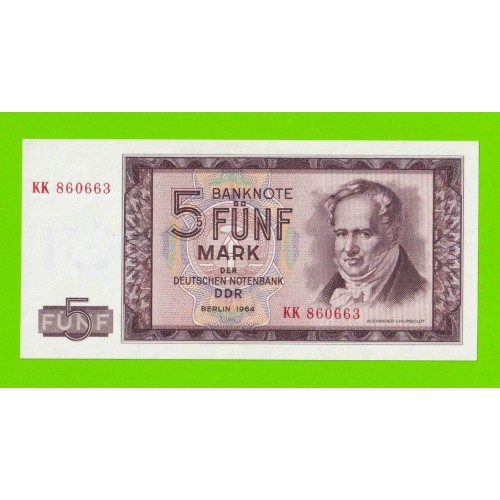 Германия (ГДР) - 5 марок - 1964 (KK) - UNC-!!!