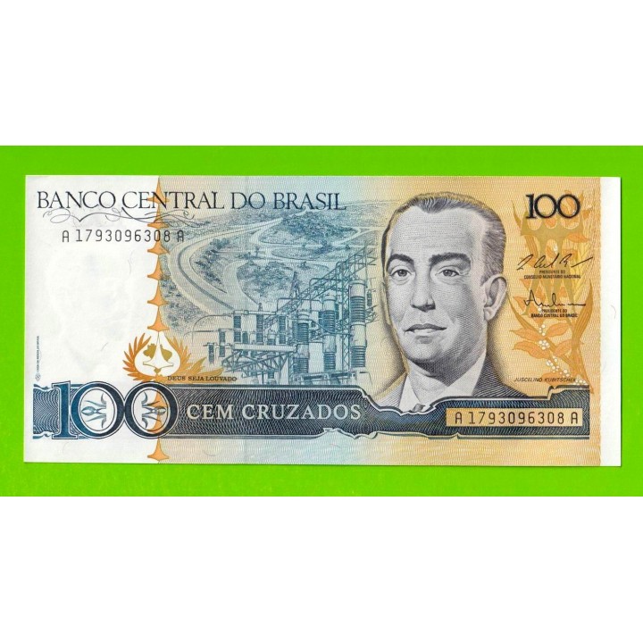 Бразилия - 100 крузадо - 1986 (1987) - UNC!!!