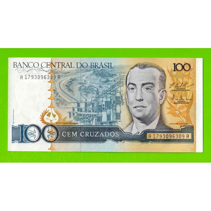 Бразилия - 100 крузадо - 1986 (1987) - UNC!!!