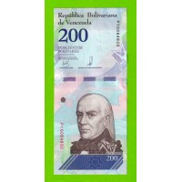 Венесуэла - 200 боливаров - 2018 (P) - UNC!!!