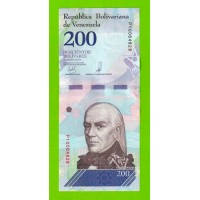 Венесуэла - 200 боливаров - 2018 (P) - UNC!!!