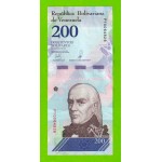Венесуэла - 200 боливаров - 2018 (P) - UNC!!!