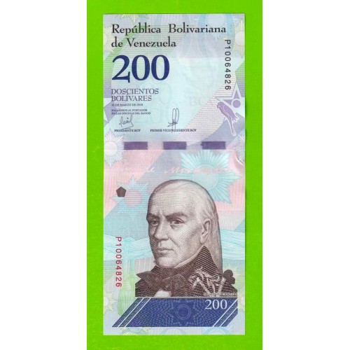 Венесуэла - 200 боливаров - 2018 (P) - UNC!!!
