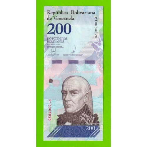 Венесуэла - 200 боливаров - 2018 (P) - UNC!!!