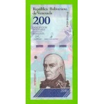 Венесуэла - 200 боливаров - 2018 (P) - UNC!!!