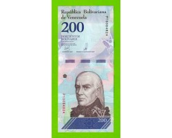 Венесуэла - 200 боливаров - 2018 (P) - UNC!!!