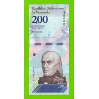 Венесуэла - 200 боливаров - 2018 (P) - UNC!!!