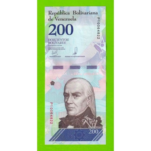Венесуэла - 200 боливаров - 2018 (P) - UNC!!!