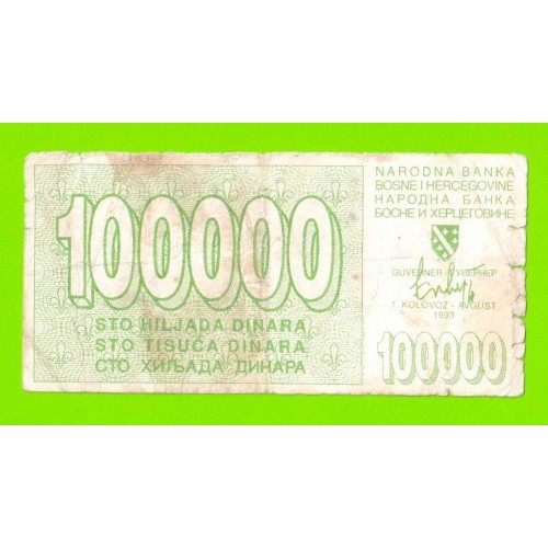 Босния и Герцеговина - 100000 динаров - 1993