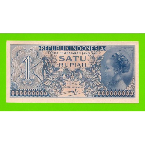 Индонезия - 1 рупия - 1954 - UNC!!!