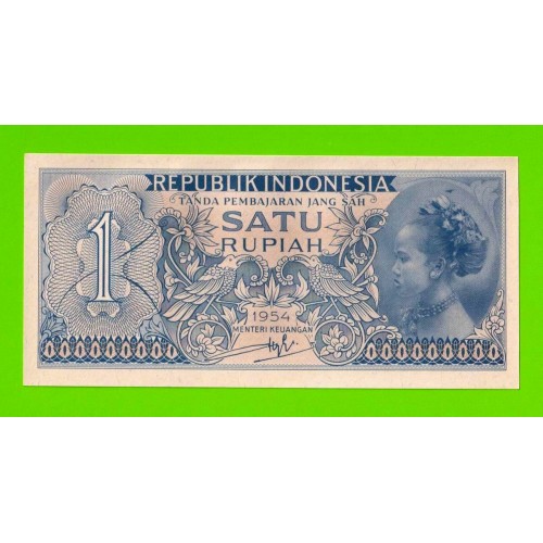 Индонезия - 1 рупия - 1954 - UNC!!!