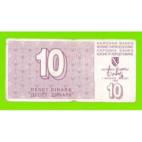 Босния и Герцеговина - 10 динаров - 1992