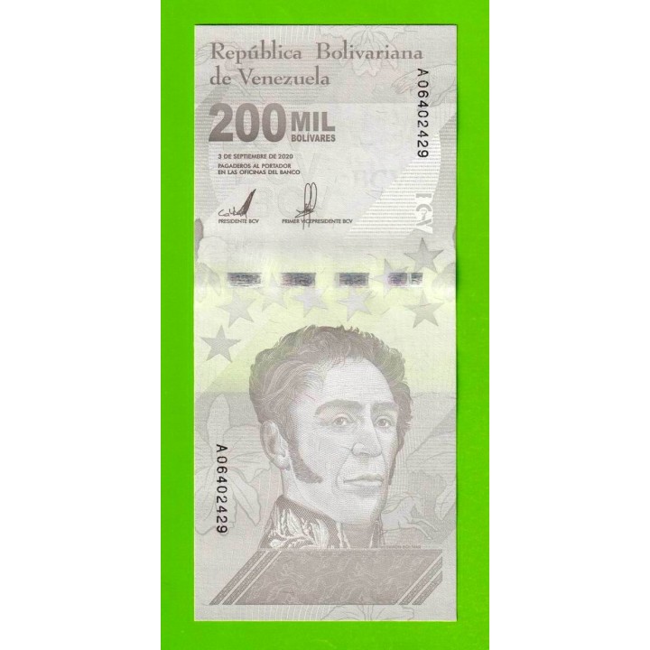 Венесуэла - 200000 боливаров - 2020 (A) - UNC!!!
