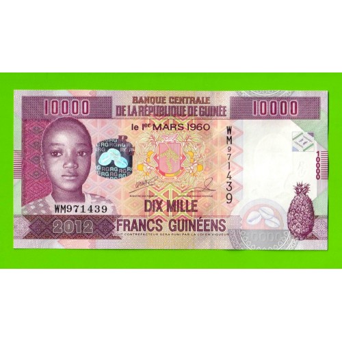 Гвинея - 10000 франков - 2012 (WM) - UNC!!!