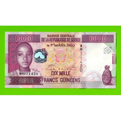 Гвинея - 10000 франков - 2012 (WM) - UNC!!!