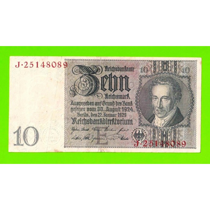 Германия - 10 марок - 1929