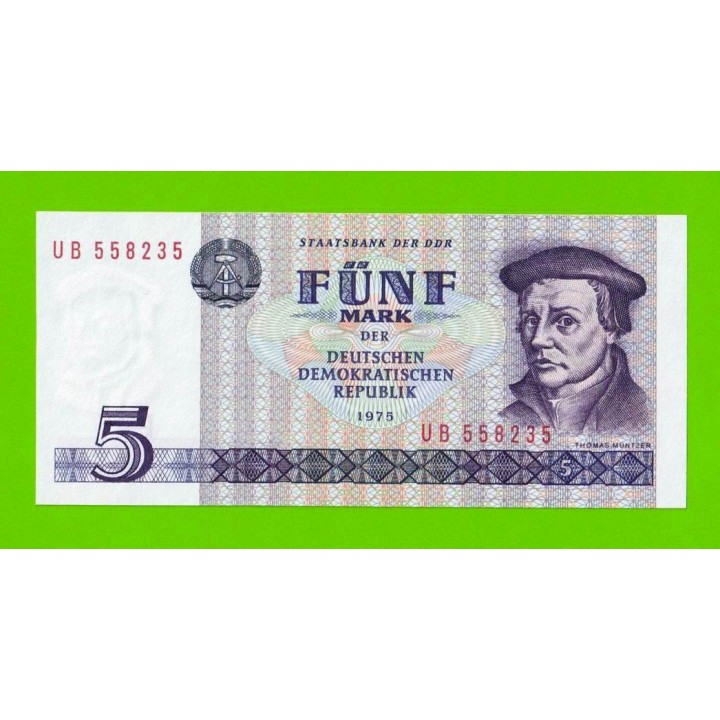 Германия (ГДР) - 5 марок - 1975 - UNC!!!